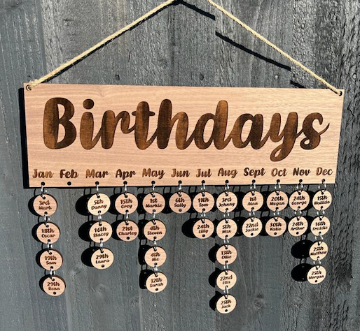 Engraved Birthday's Plaque